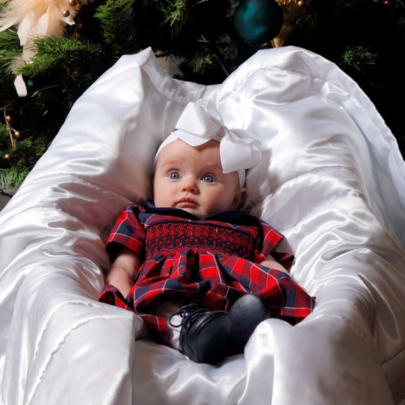 Edgehill Dress - Size 3 mths - Red/Navy - Picture 2 of 2